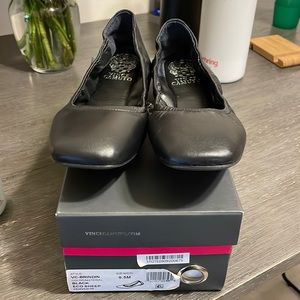 Vince Camuto VC-Brindin 9.5M women’s square toe black flat. New, never worn.